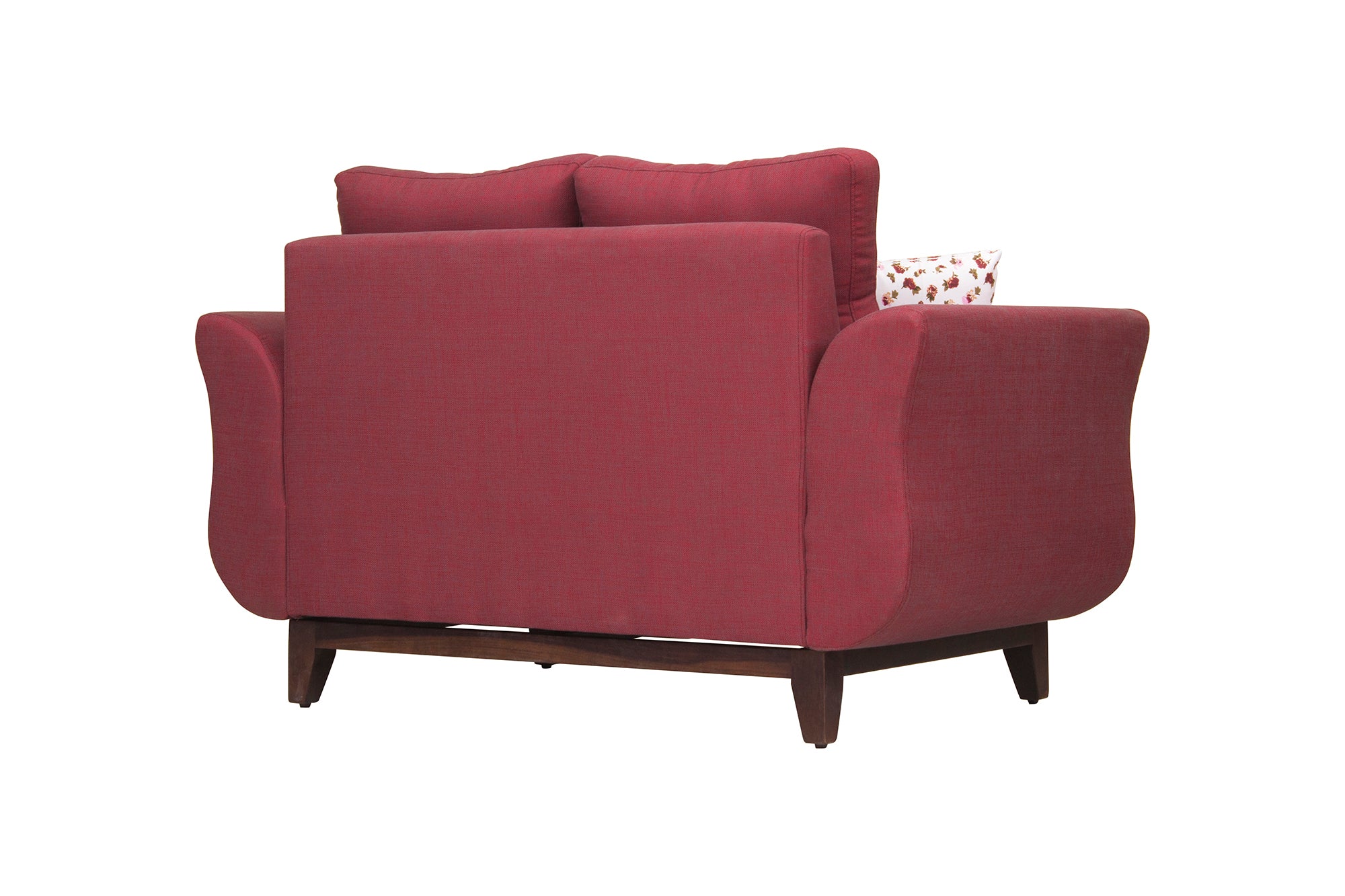 Bola Fabric 2 Seater Sofa In Blaze Red Colour