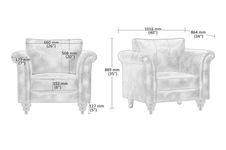 Fardy Leatherette 1 Seater Sofa In Dark Brown Colour - Febonic Living