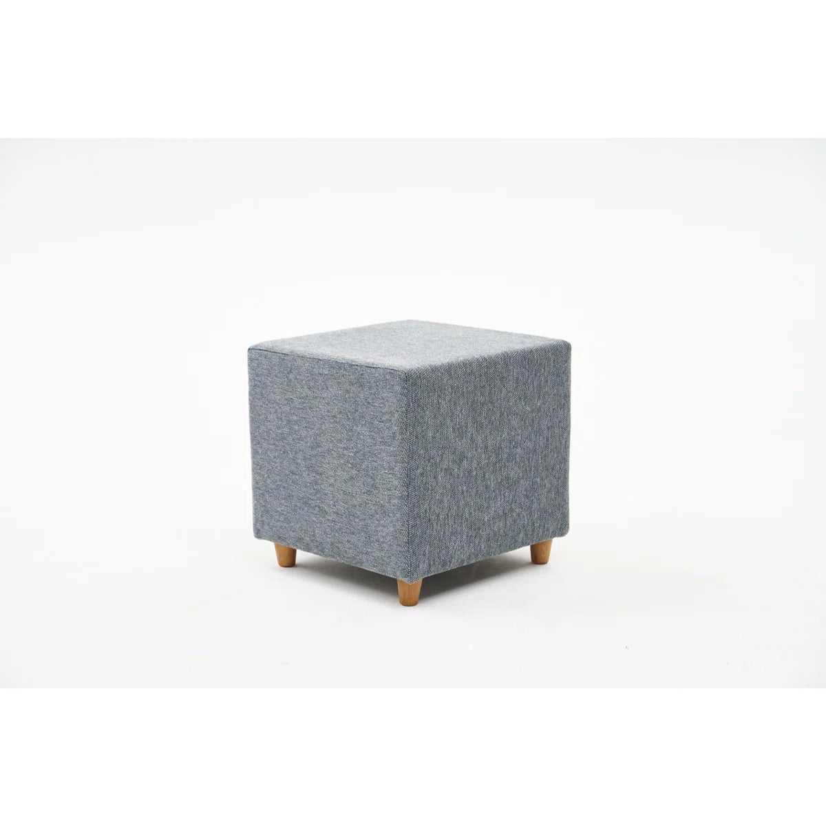 Paine Fabric Pouffe In Nimbus Grey Colour