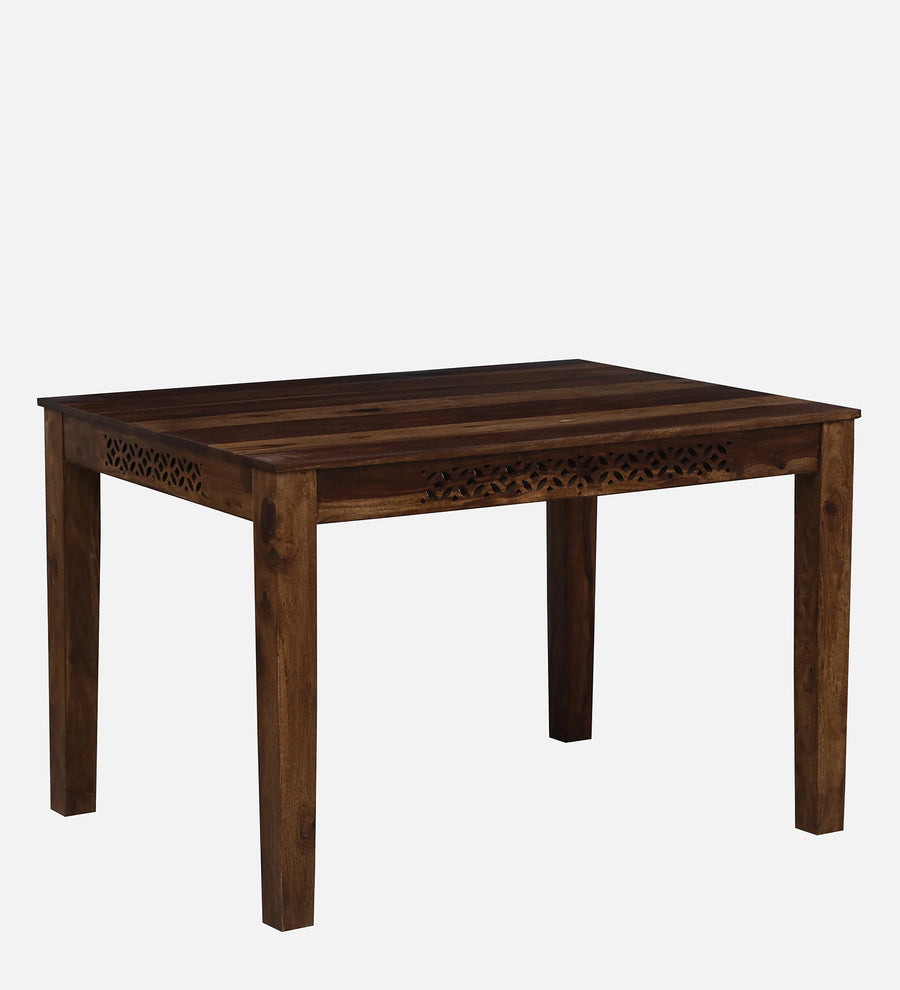 Sahni Sheesham Wood 4 Seater Dining Set In Scratch Resistant Provinicial Teak Finish With Bench - Febonic Living