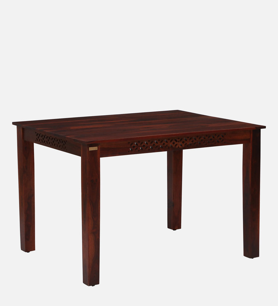 Sahni Sheesham Wood 4 Seater Dining Set in Scratch Resistant Honey Oak Finish With Bench - Febonic Living