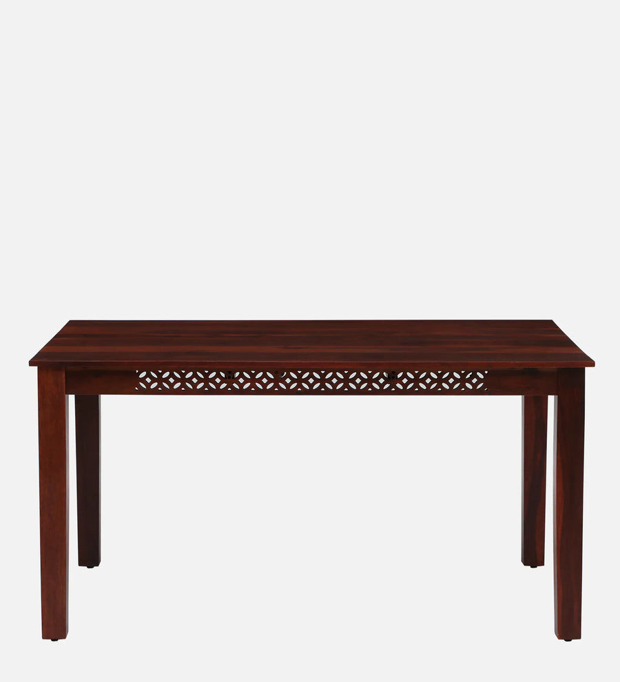 Sahni Sheesham Wood 6 Seater Dining Set In Scratch Resistant Honey Oak Finish With Bench - Febonic Living