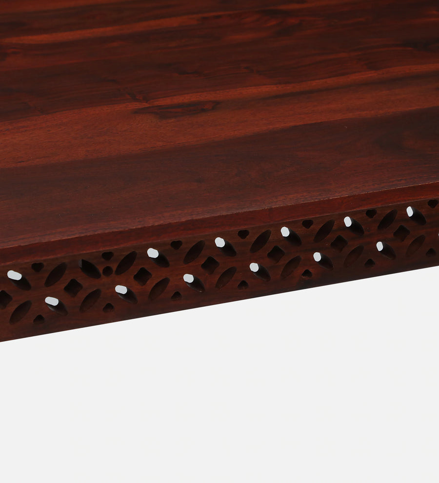 Sahni Sheesham Wood 6 Seater Dining Set In Scratch Resistant Honey Oak Finish With Bench - Febonic Living