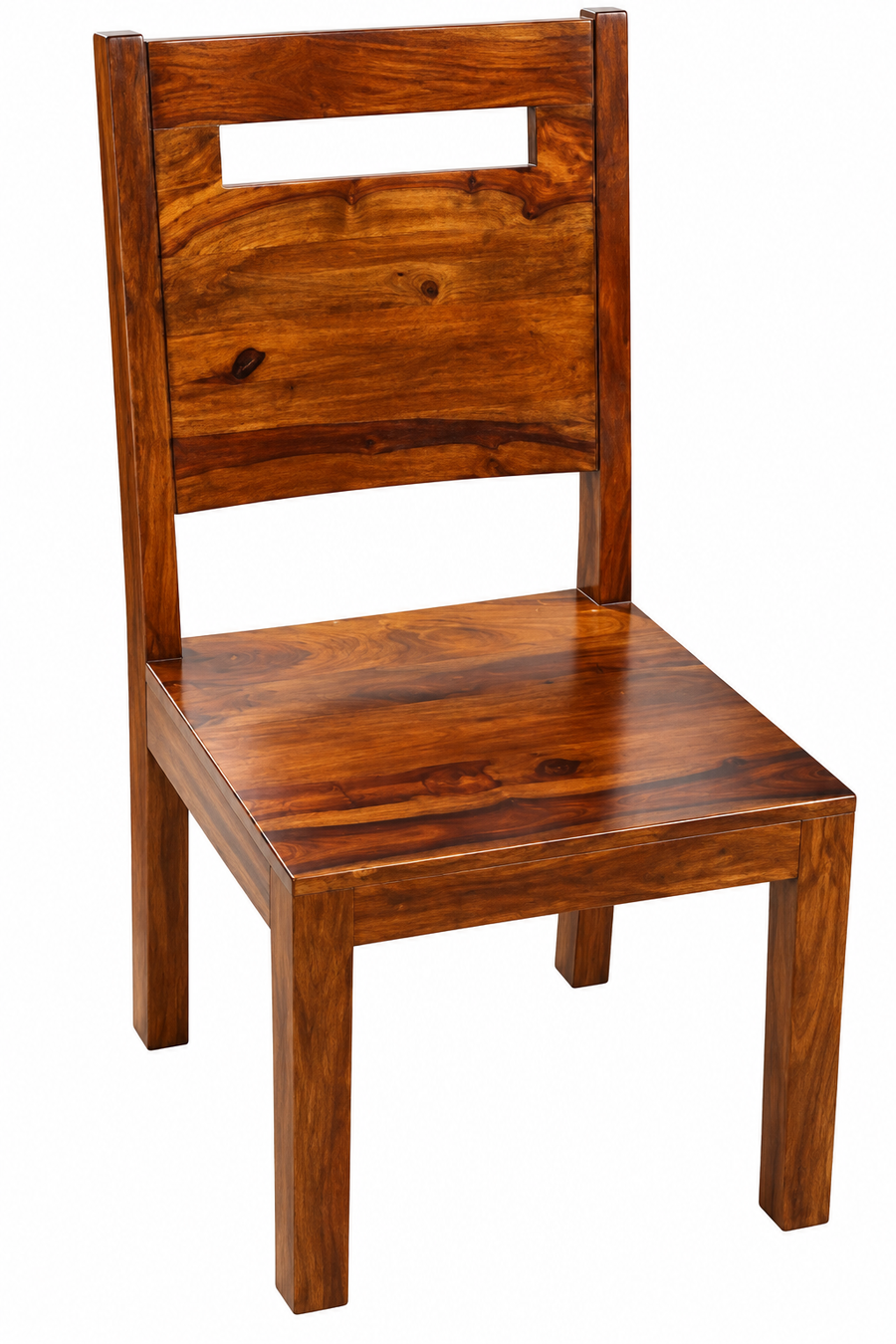 Parva Sheesham Wood Dining Chairs In Provincial Teak Finish (Set Of 2)