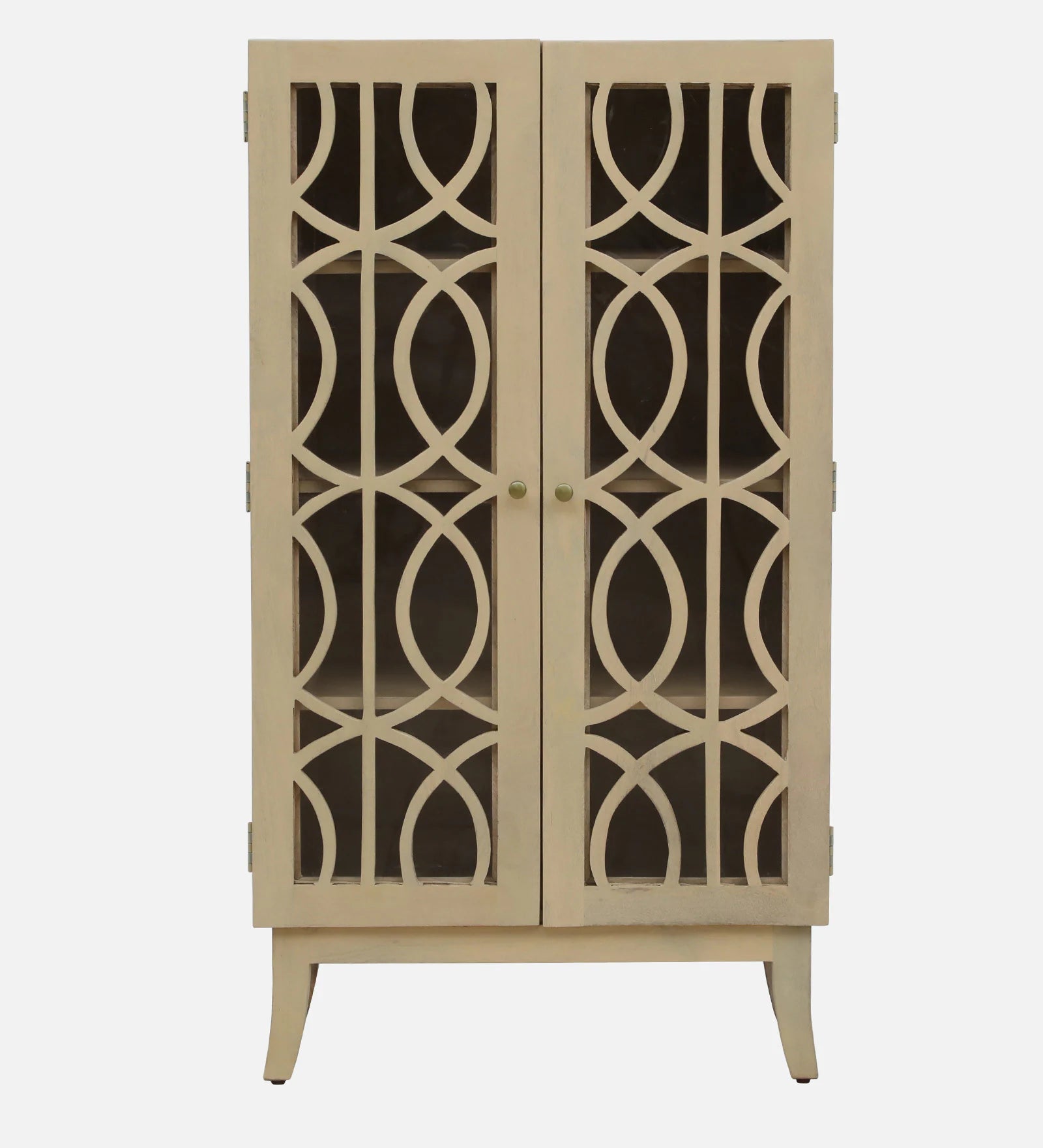 Sucre Solid Wood Book Case In Gold Wash Finish - Febonic Living