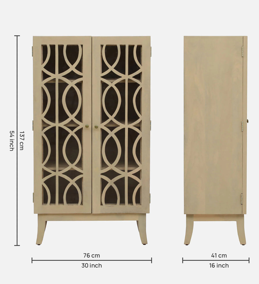 Sucre Solid Wood Book Case In Gold Wash Finish - Febonic Living