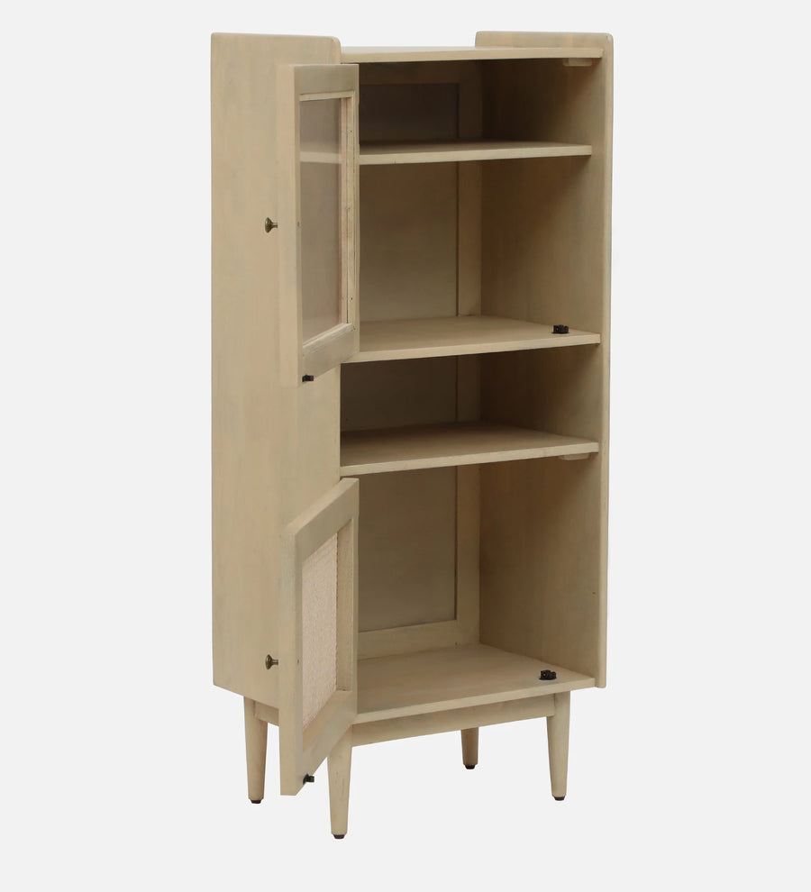 Mainz Solid Wood Book Case In Gold Wash Finish - Febonic Living