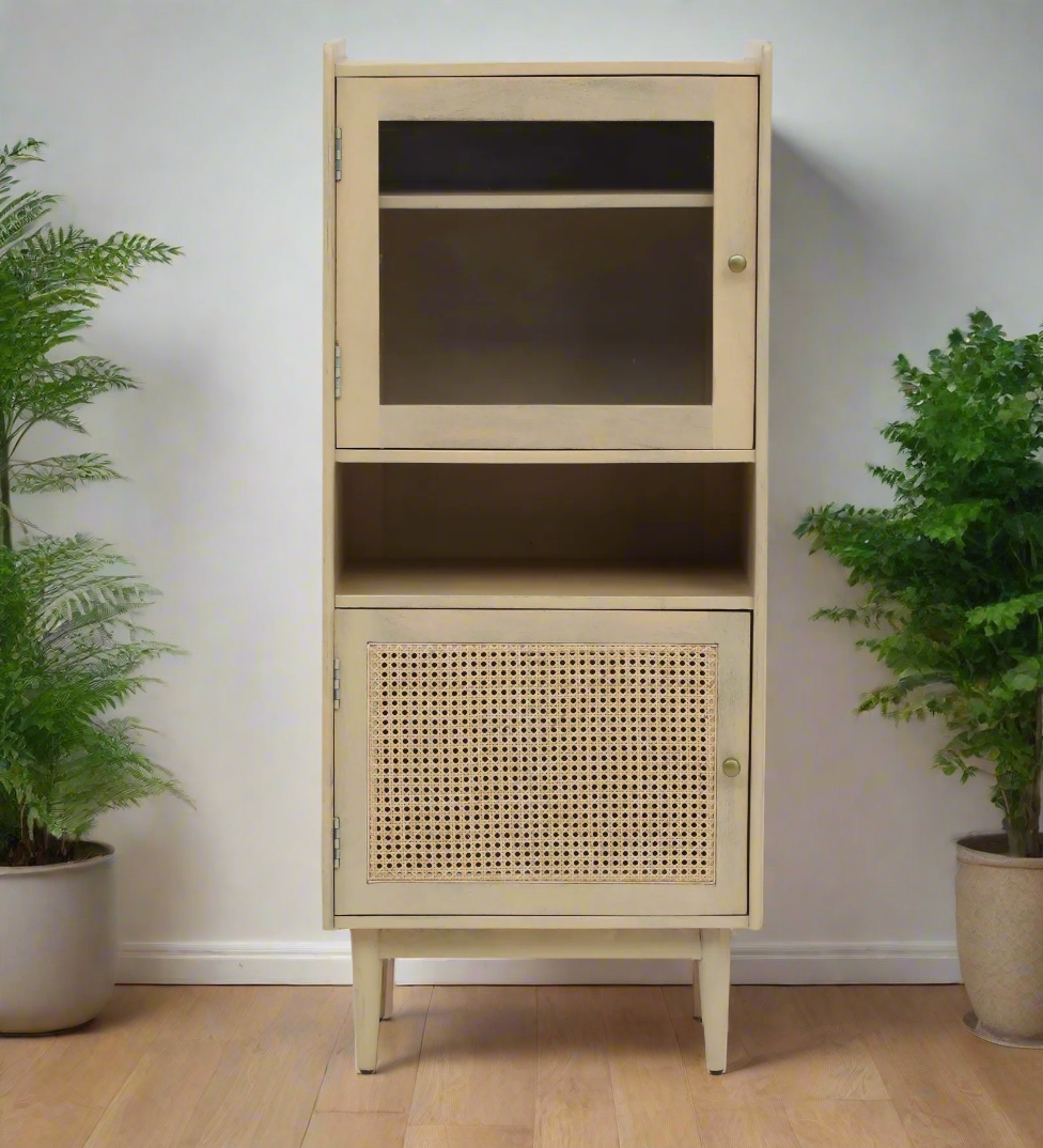 Mainz Solid Wood Book Case In Gold Wash Finish - Febonic Living