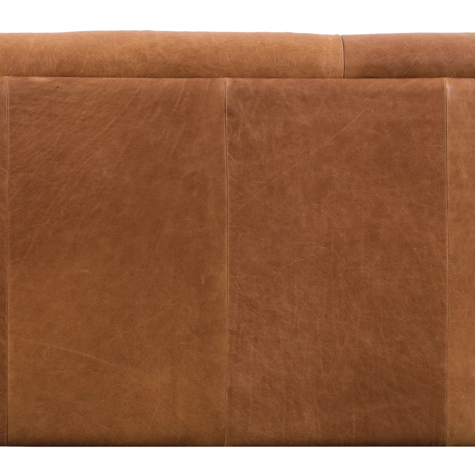 Fappy Leatherette 3 Seater Sofa In Cinnamon Brown Colour - Febonic Living