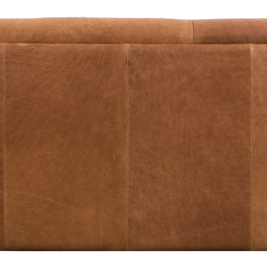 Fappy Leatherette 3 Seater Sofa In Cinnamon Brown Colour - Febonic Living