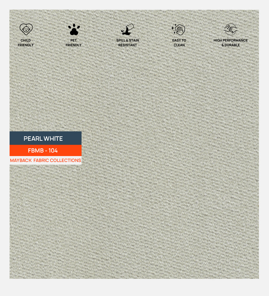 Oven Suede Fabric Pearl White 104 Code by Febonic Living