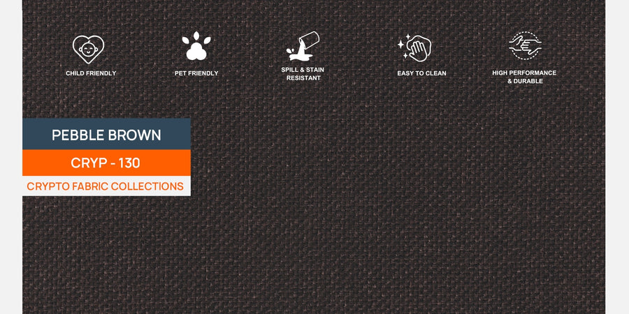 Marsela Fabric 3 Seater Sofa In Pebble Brown Colour - Febonic Living