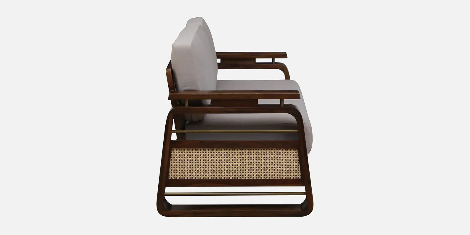Masim Sheesham Wood 3 Seater Sofa In Beige Colour - Febonic Living