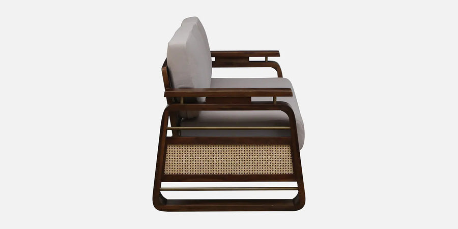 Masim Sheesham Wood 3 Seater Sofa In Beige Colour - Febonic Living