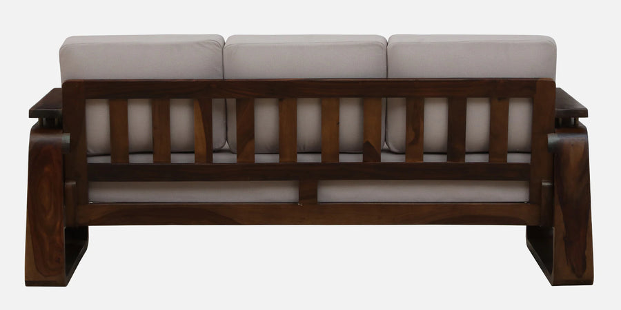 Masim Sheesham Wood 3 Seater Sofa In Beige Colour - Febonic Living