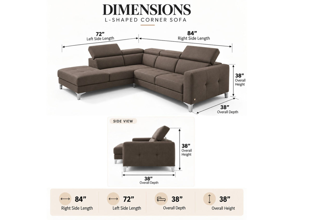Plaza Modular Corner Sofa - Broco Dust