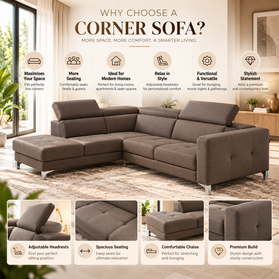 Plaza Modular Corner Sofa - Broco Dust