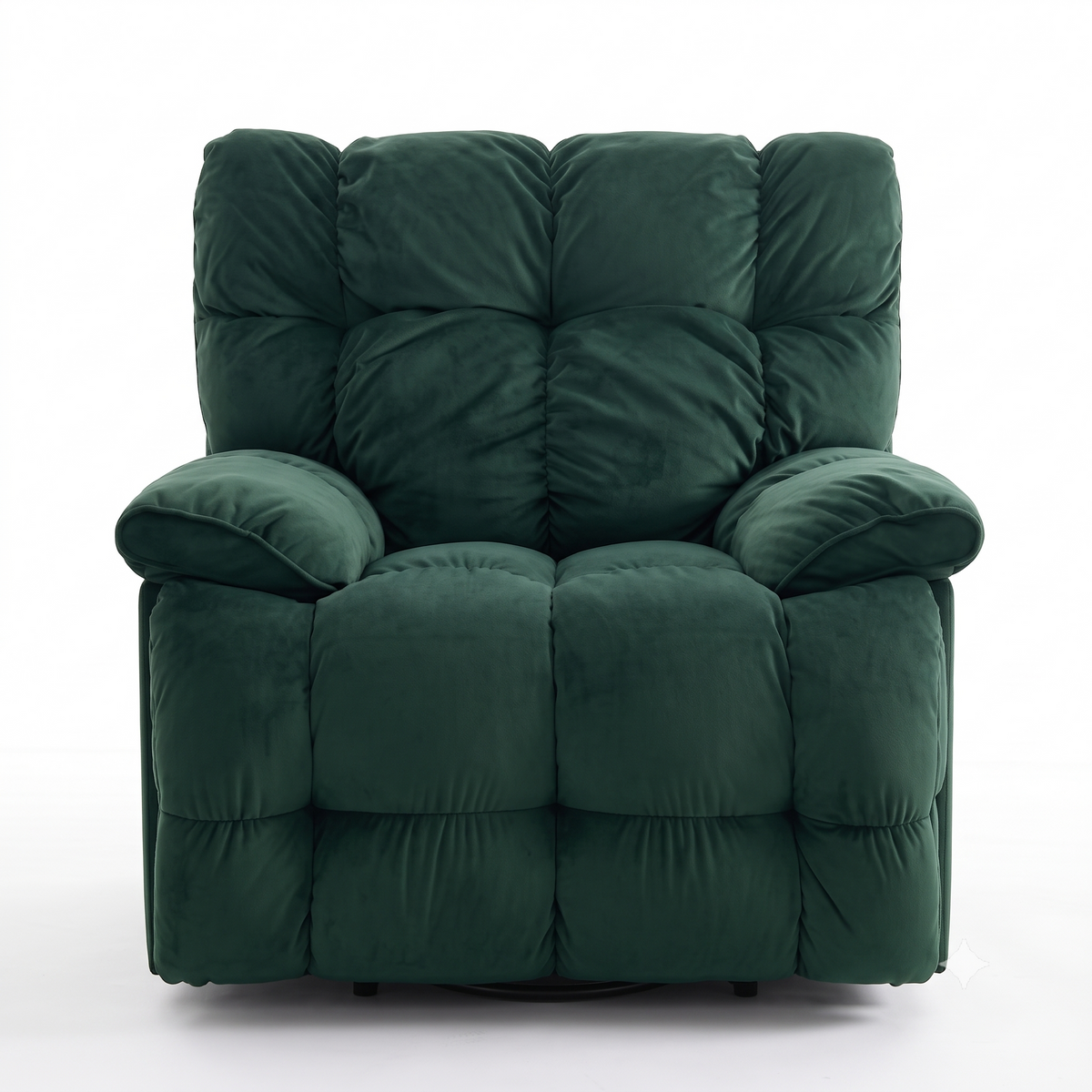 Pluff 1 Seater Fabric Motorized Recliner - Forest Green