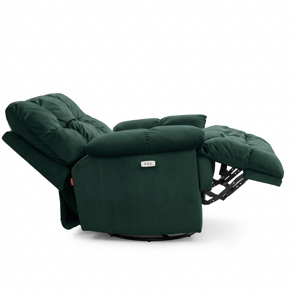 Pluff 1 Seater Fabric Motorized Recliner - Forest Green
