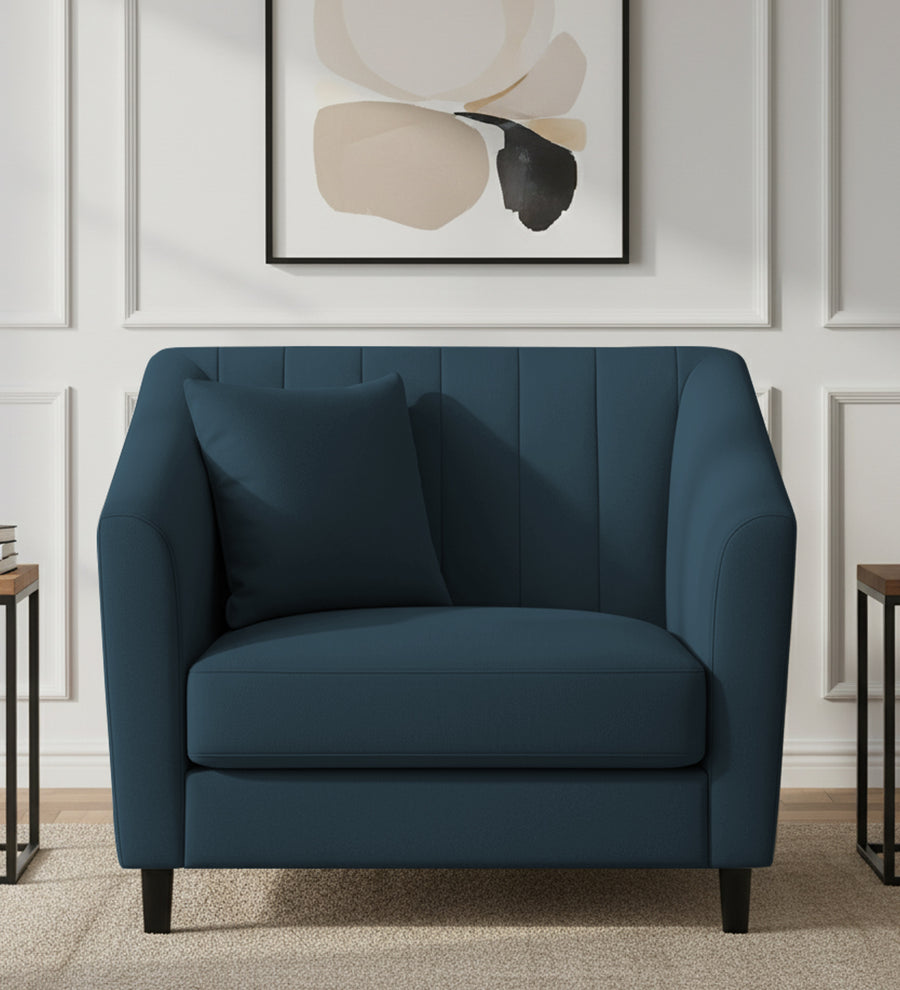Polon  1 Seater Fabric Sofa - Cool Blue by Febonic Living