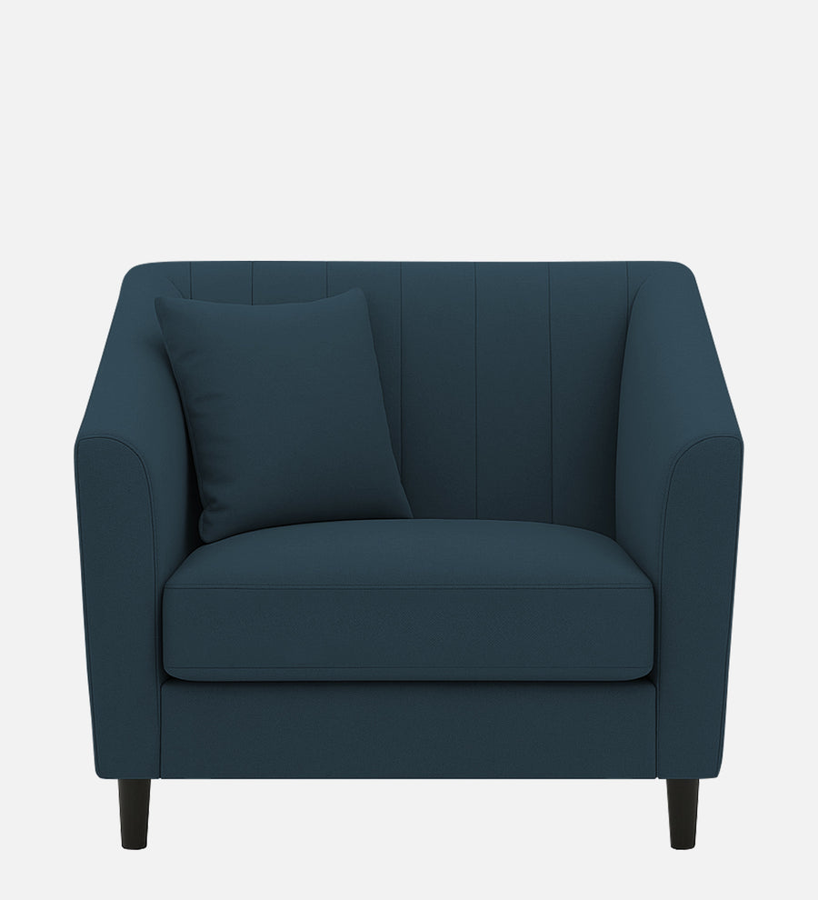 Polon Fabric 1 Seater Sofa In Cool Blue Colour - Febonic Living