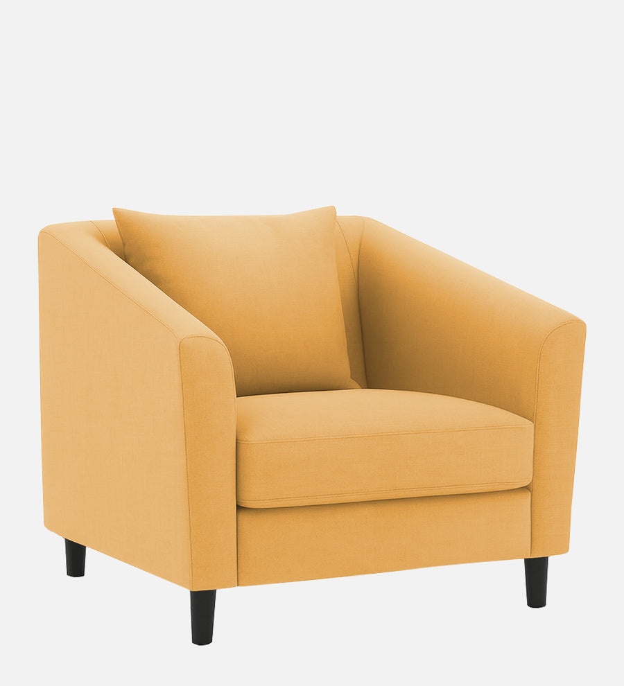 Polon Fabric 1 Seater Sofa In Corn Yellow Colour - Febonic Living