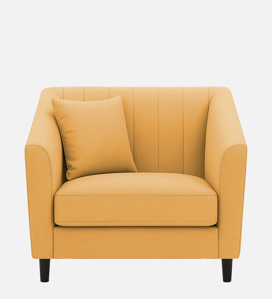 Polon Fabric 1 Seater Sofa In Corn Yellow Colour - Febonic Living