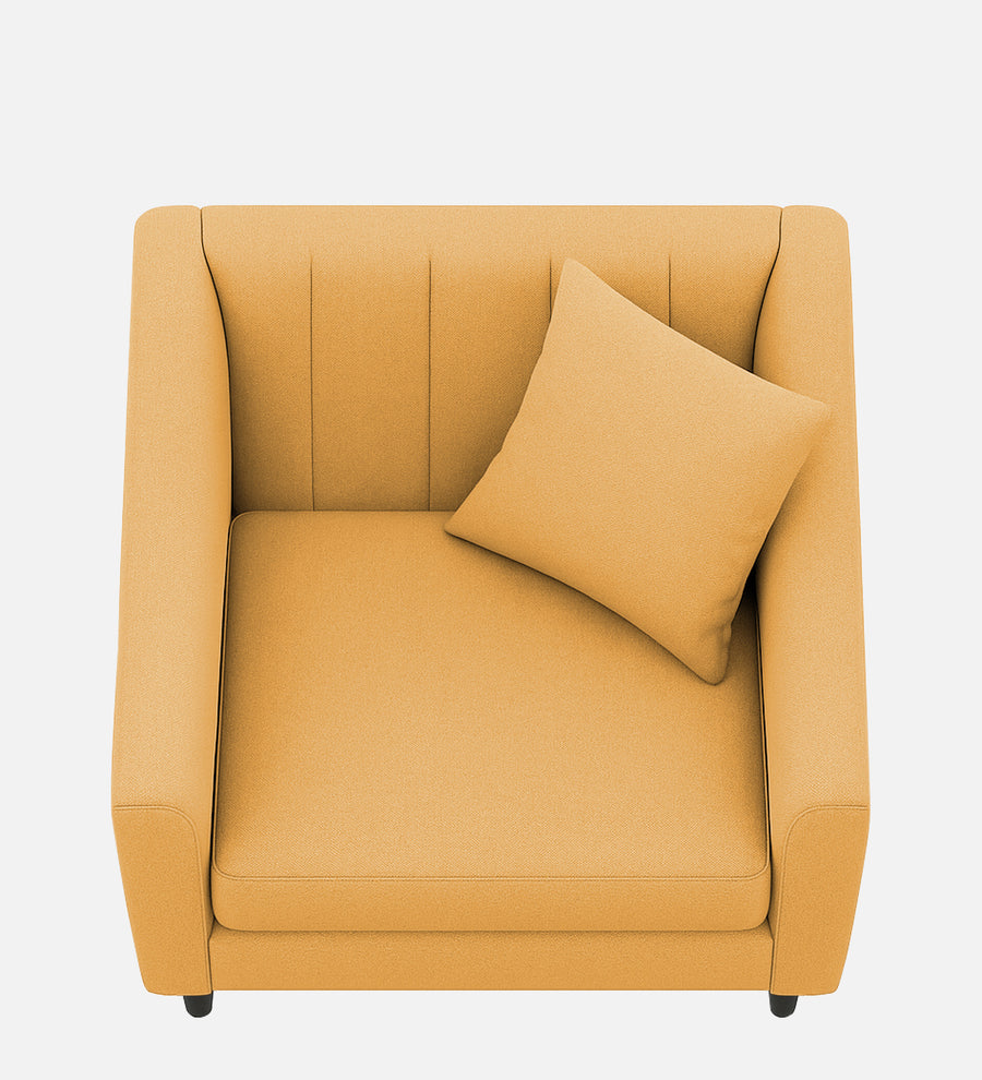 Polon Fabric 1 Seater Sofa In Corn Yellow Colour - Febonic Living