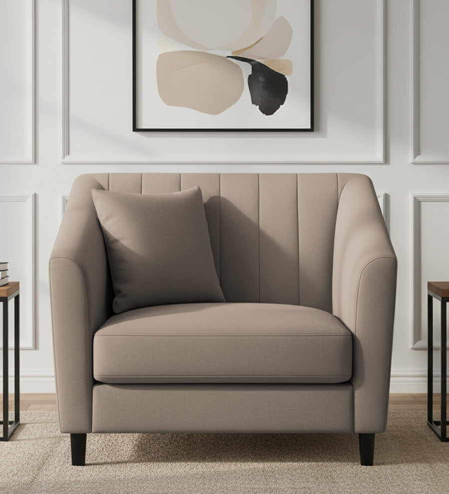 Polon  1 Seater Fabric Sofa - Hazel Beige by Febonic Living