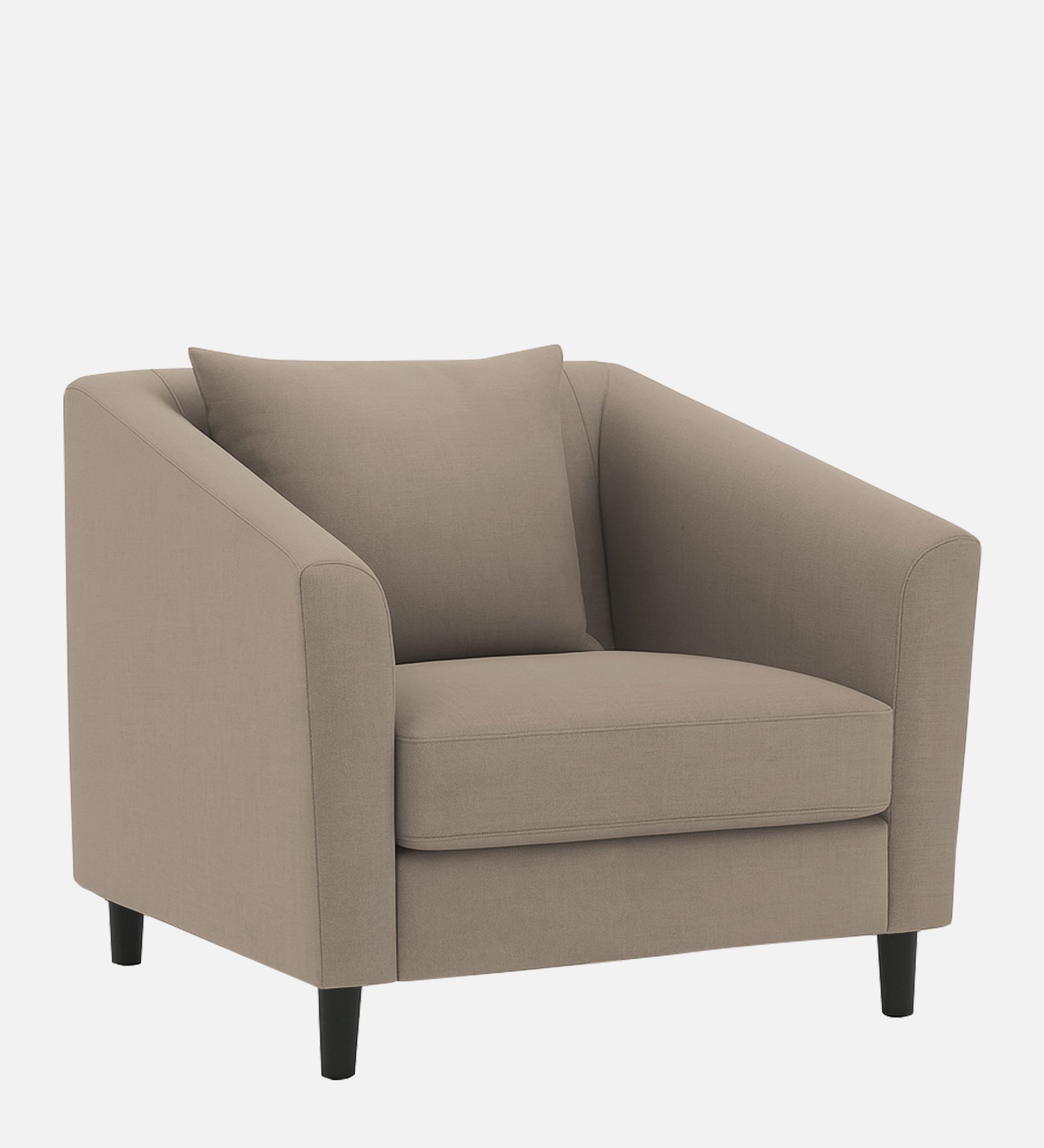 Polon Fabric 1 Seater Sofa In Hazel Beige Colour