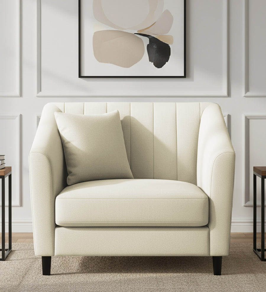 Polon  1 Seater Fabric Sofa - Maple Cream by Febonic Living
