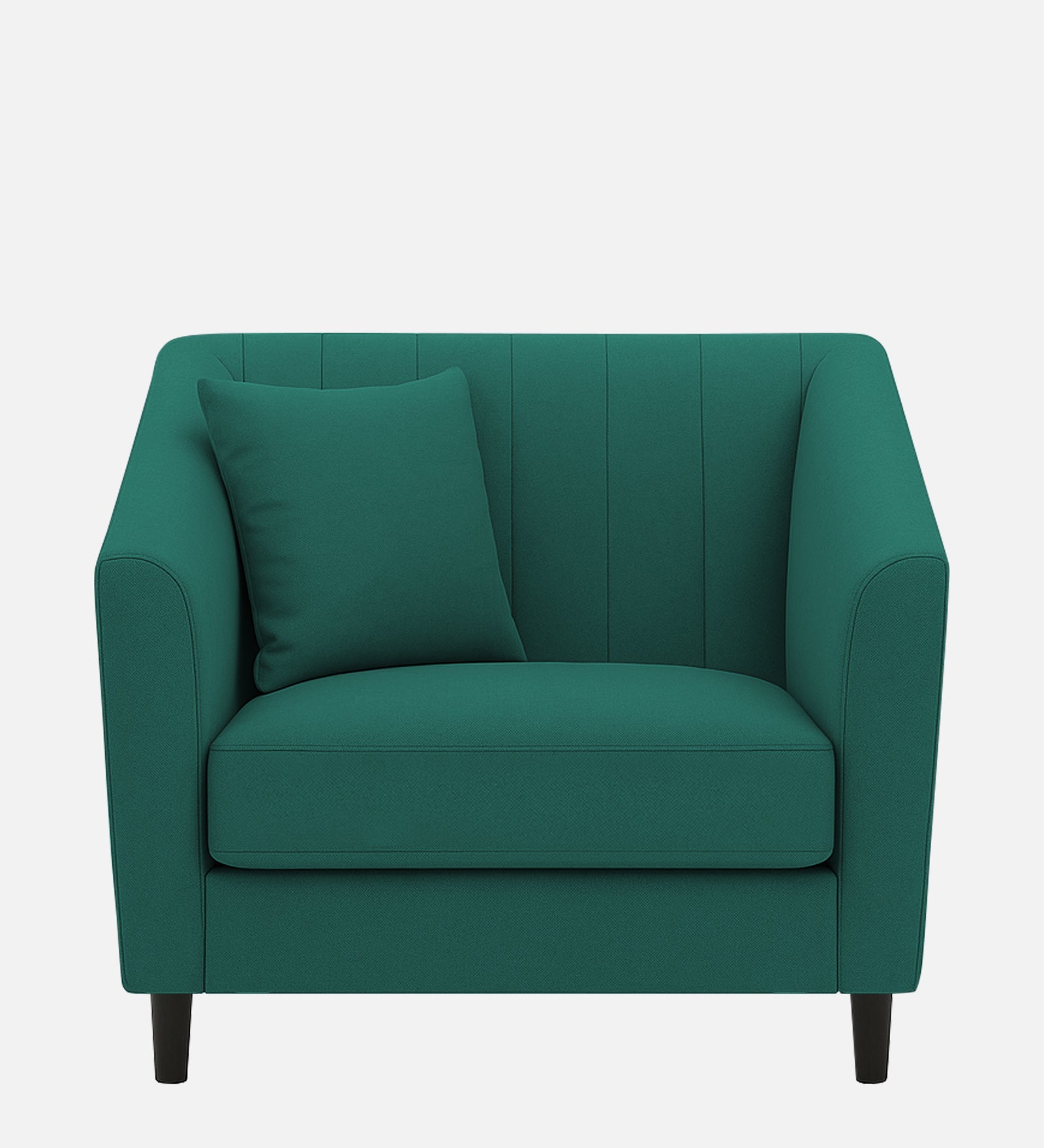 Polon Fabric 1 Seater Sofa In Sage Green Colour