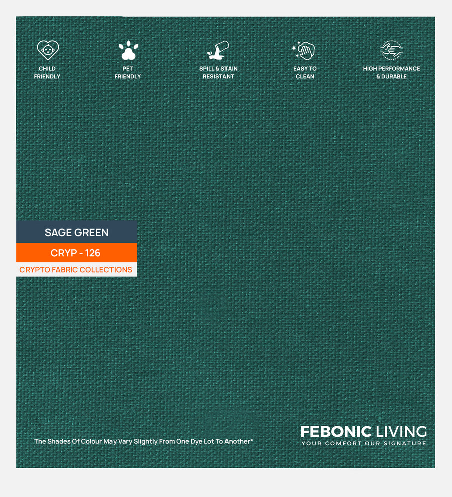 Polon Fabric 1 Seater Sofa In Sage Green Colour - Febonic Living