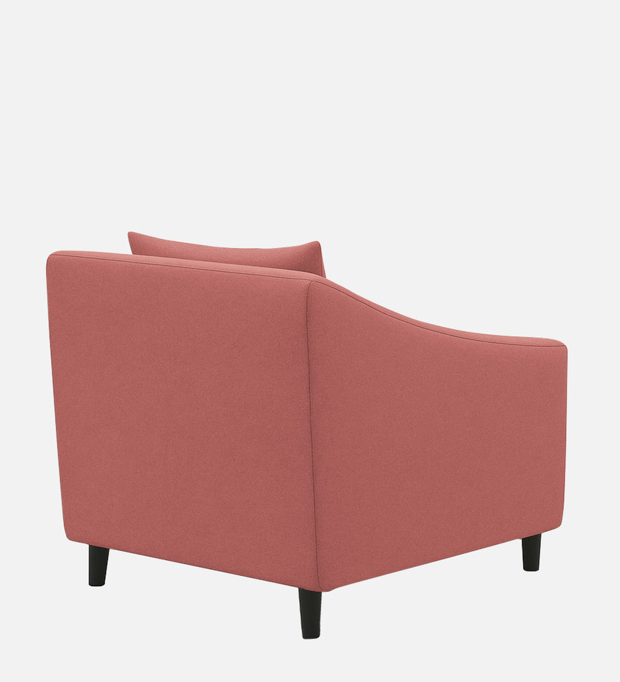 Polon Fabric 1 Seater Sofa In Salmon Pink Colour - Febonic Living