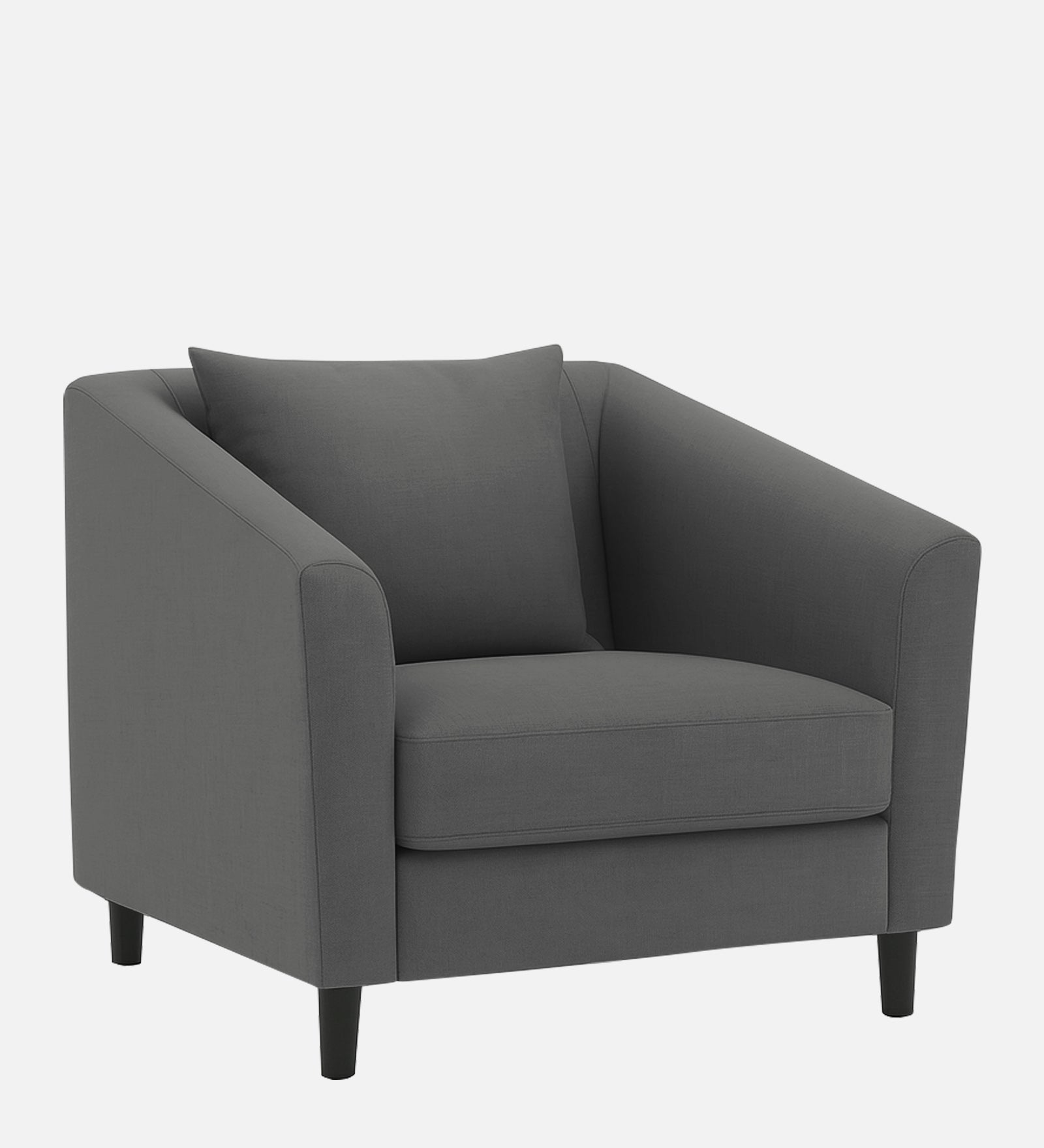 Polon Fabric 1 Seater Sofa In Stone Grey Colour
