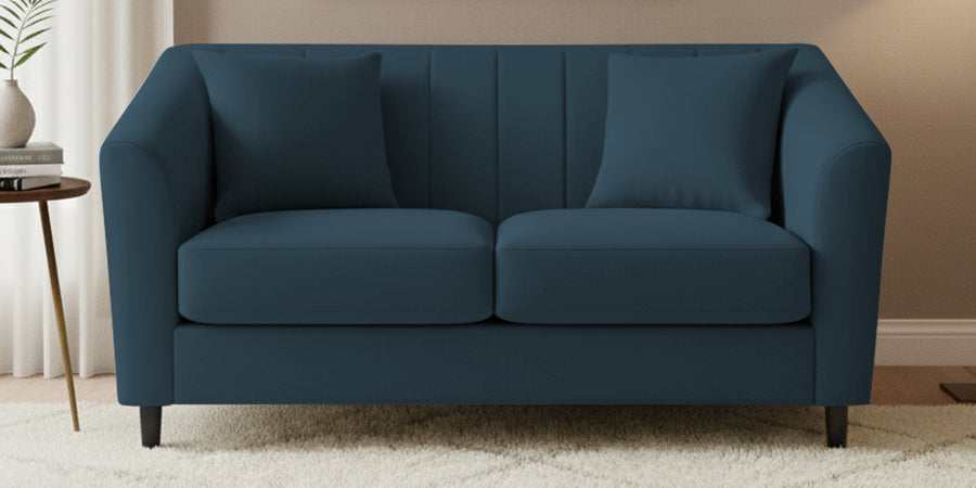 Polon Fabric 2 Seater Sofa In Cool Blue Colour - Febonic Living