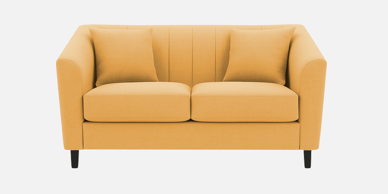 Polon Fabric 2 Seater Sofa In Corn Yellow Colour
