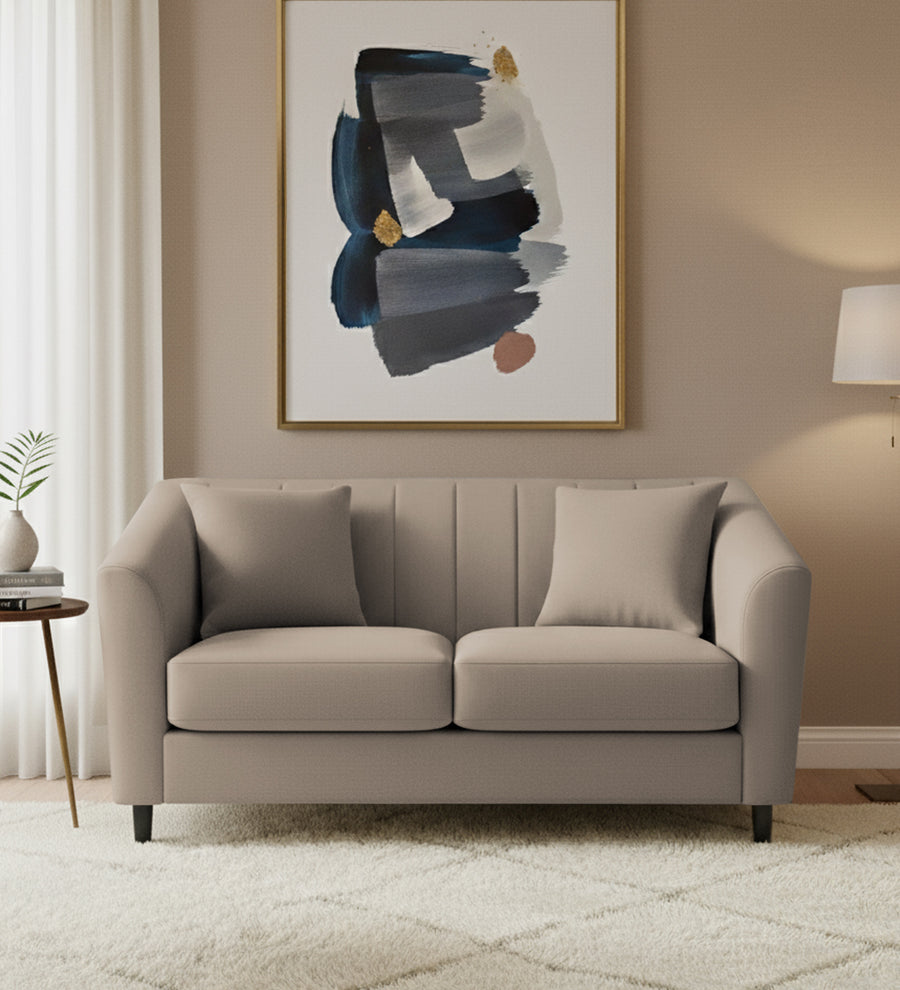 Polon  2 Seater Fabric Sofa - Hazel Beige by Febonic Living