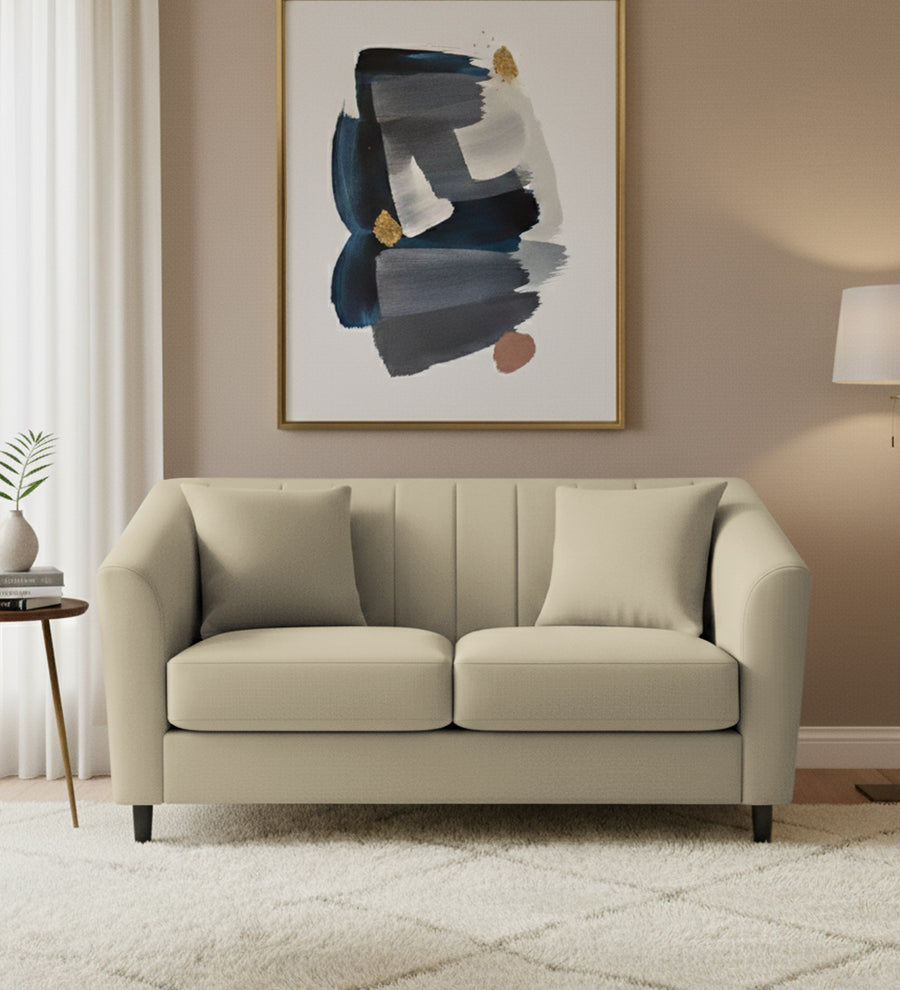 Polon  2 Seater Fabric Sofa - Honey Beige by Febonic Living