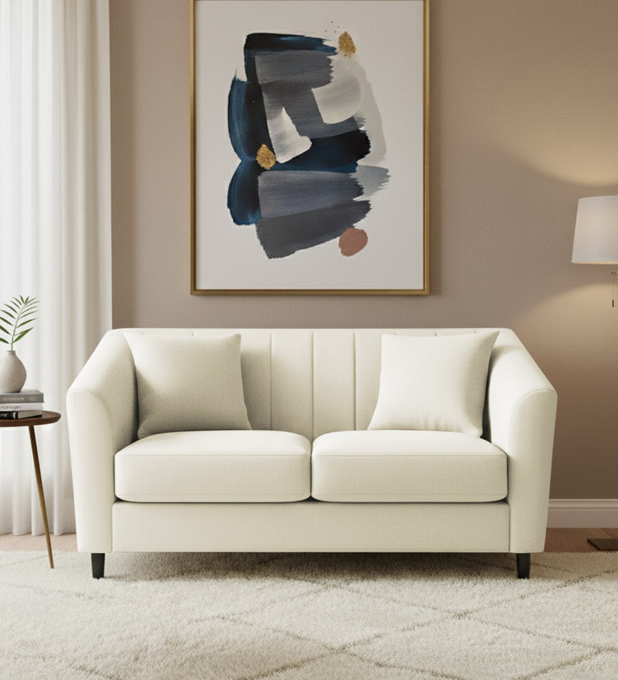 Polon  2 Seater Fabric Sofa - Maple Cream by Febonic Living