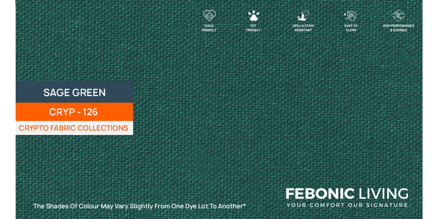 Polon Fabric 2 Seater Sofa In Sage Green Colour - Febonic Living