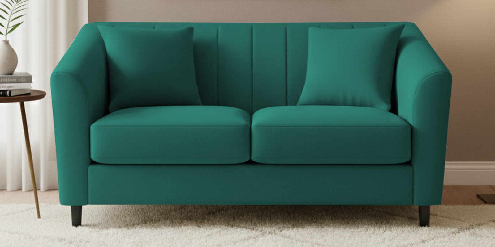 Polon Fabric 2 Seater Sofa In Sage Green Colour