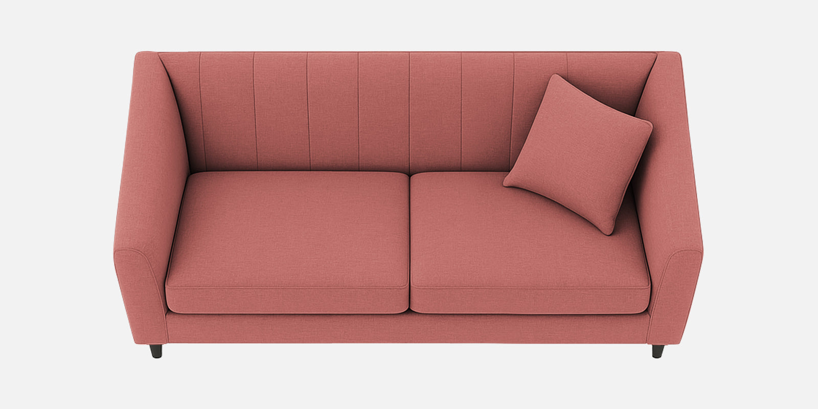 Polon Fabric 2 Seater Sofa In Salmon Pink Colour