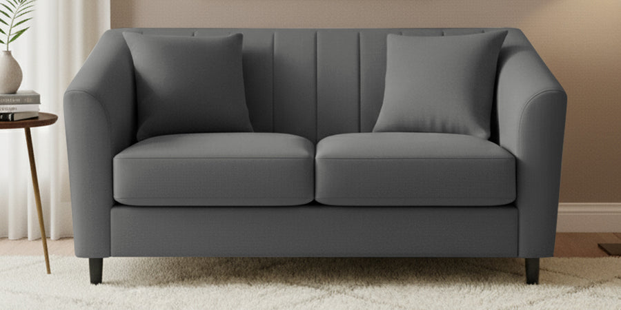 Polon Fabric 2 Seater Sofa In Stone Grey Colour - Febonic Living