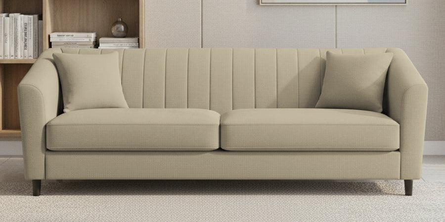 Polon Fabric 3 Seater Sofa In Silver Grey Colour - Febonic Living