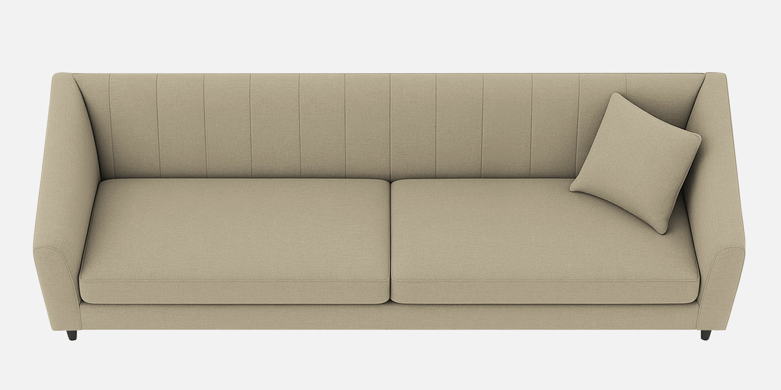 Polon Fabric 3 Seater Sofa In Honey Beige Colour