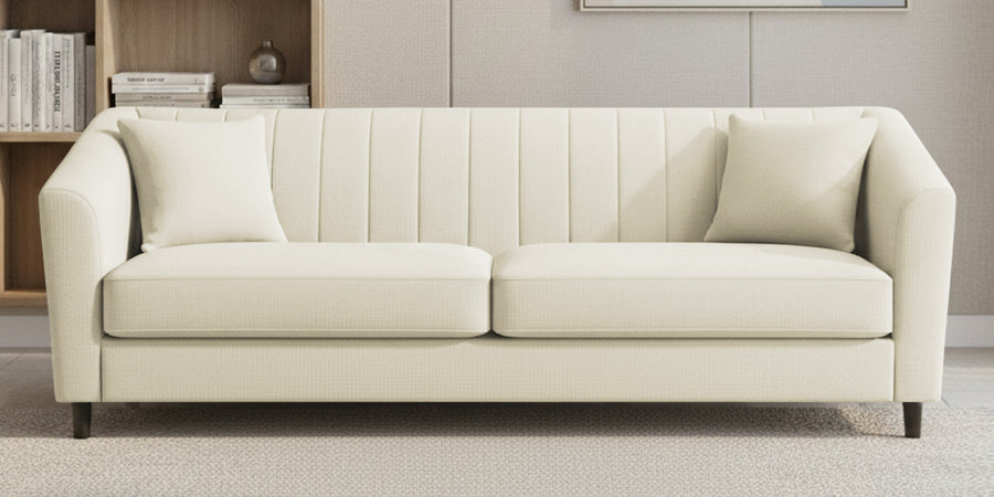 Polon Fabric 3 Seater Sofa In Maple Cream Colour - Febonic Living