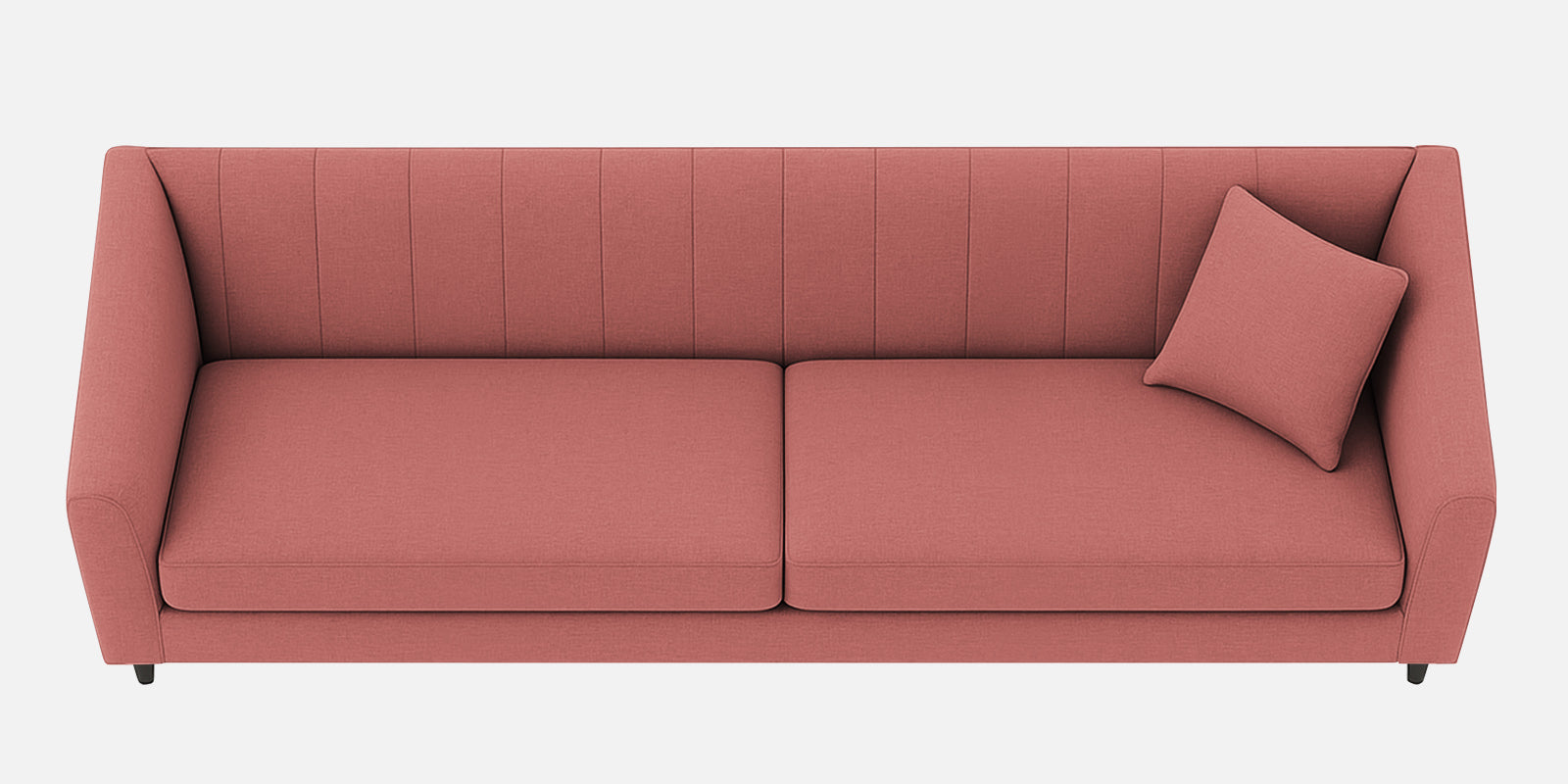 Polon Fabric 3 Seater Sofa In Salmon Pink Colour