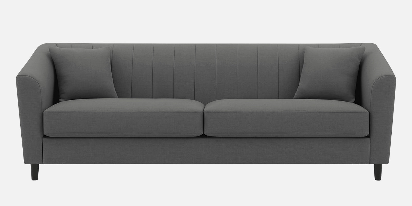 Polon Fabric 3 Seater Sofa In Stone Grey Colour