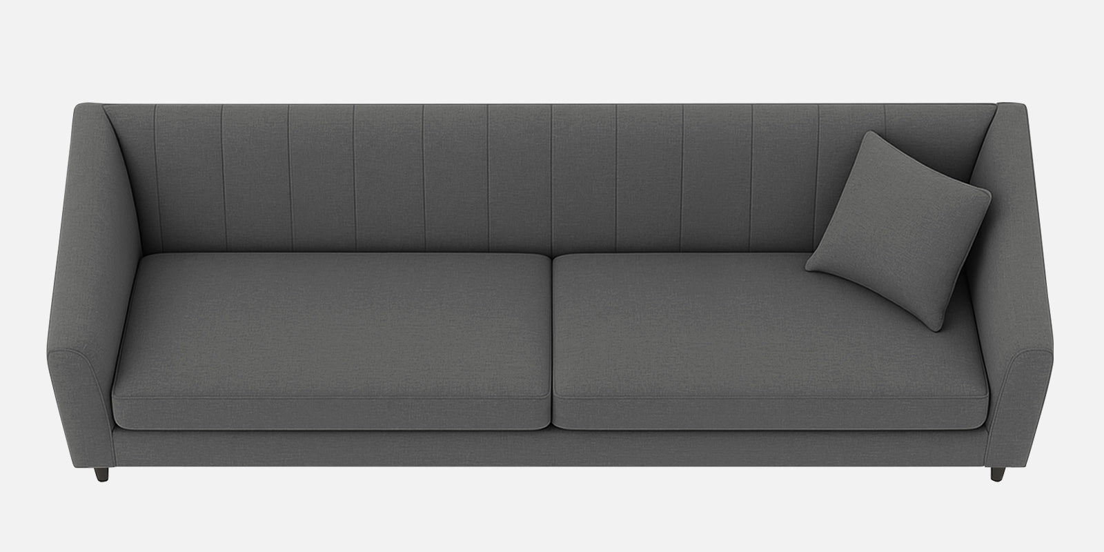 Polon Fabric 3 Seater Sofa In Stone Grey Colour